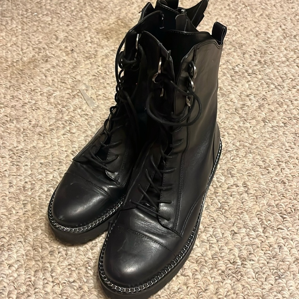 Sam Edelman Black Combat Boots